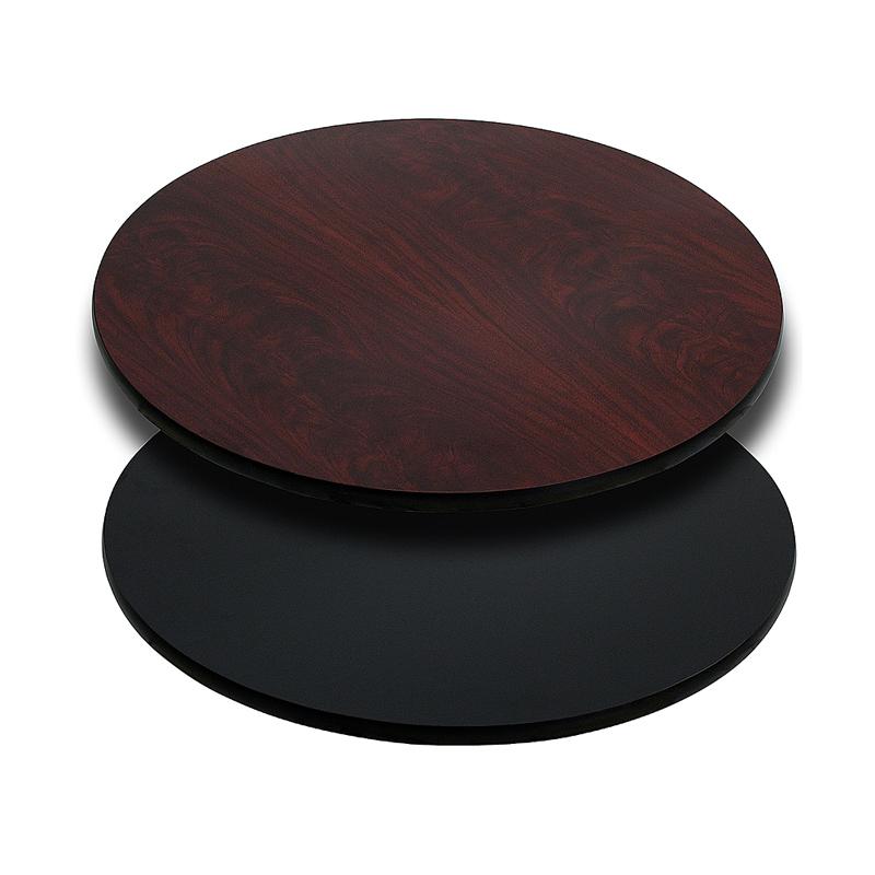 30'' Round Table Top with Black or Mahogany Reversible Laminate Top. Picture 1