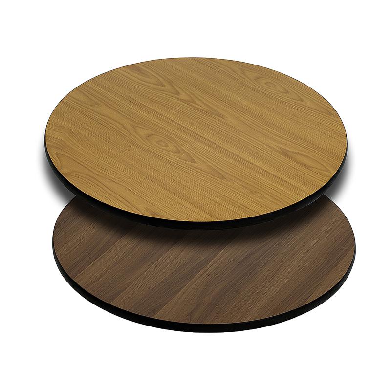 30'' Round Table Top with Natural or Walnut Reversible Laminate Top. Picture 1