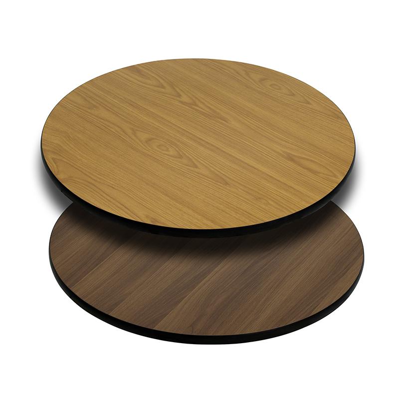 36'' Round Table Top with Natural or Walnut Reversible Laminate Top. Picture 1