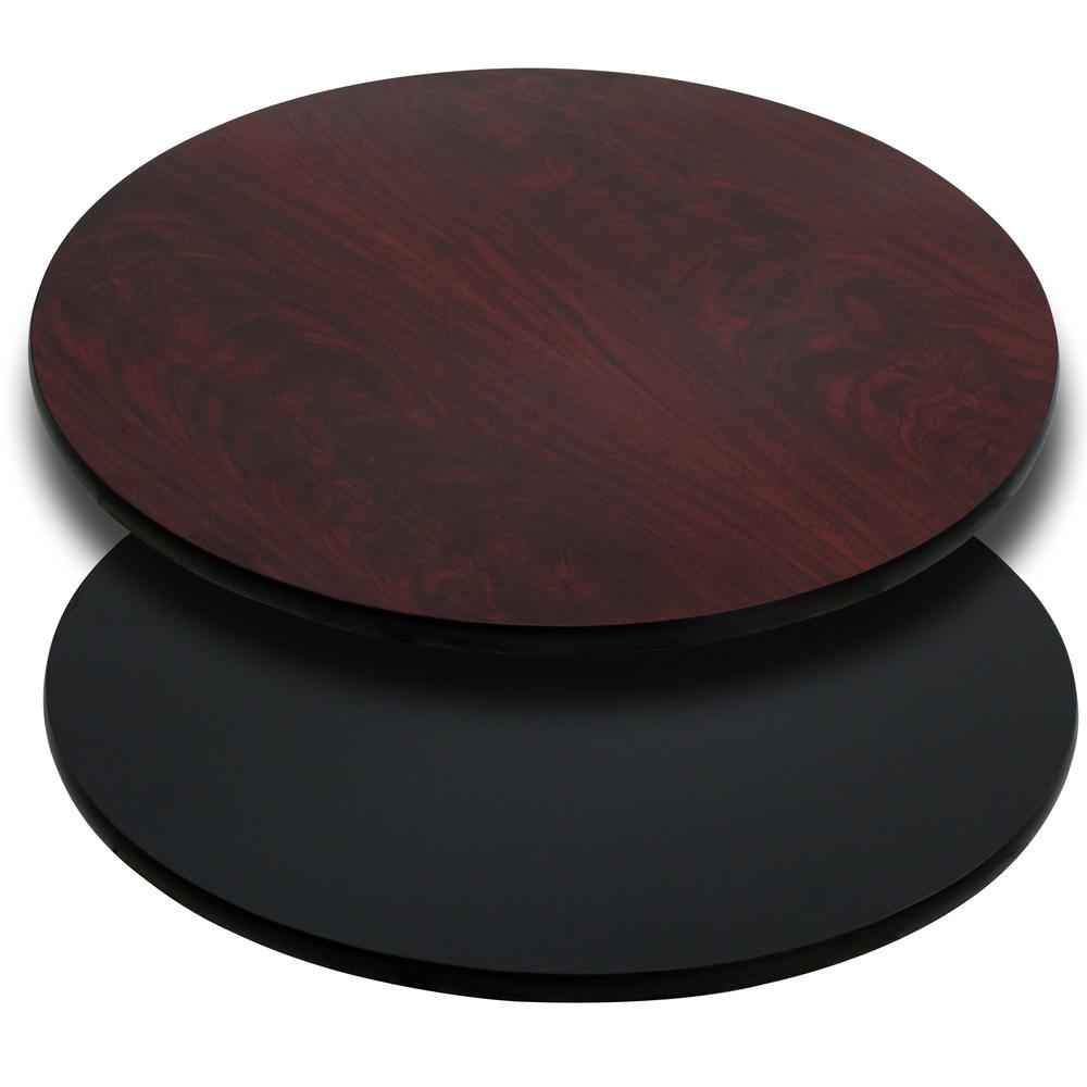 42'' Round Table Top with Black or Mahogany Reversible Laminate Top. Picture 1