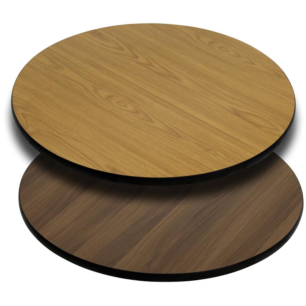 42'' Round Table Top with Natural or Walnut Reversible Laminate Top. Picture 1