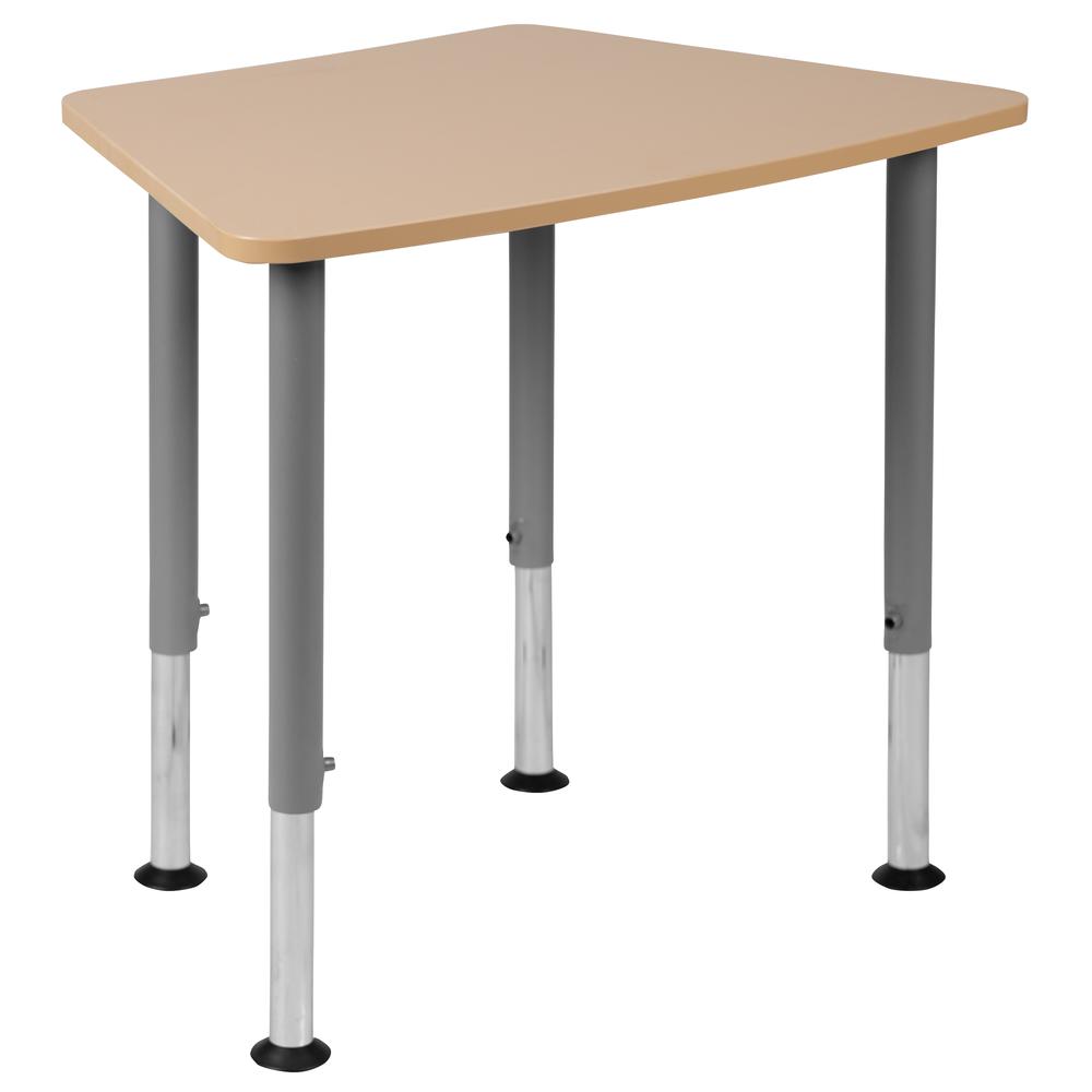 Hex Natural Collaborative Student Desk (from 22.3" to 34") - Home and Classroom. Picture 1