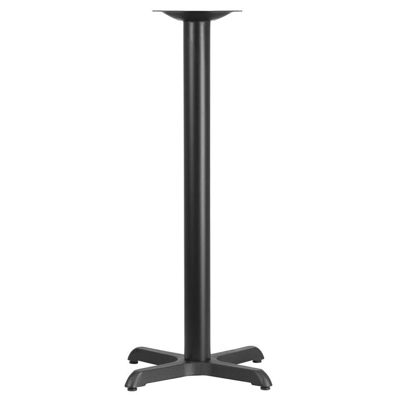 22'' x 22'' Restaurant Table X-Base with 3'' Dia. Bar Height Column. Picture 1