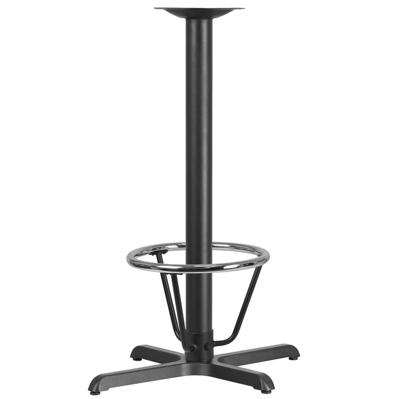 23.5'' x 29.5'' Restaurant Table X-Base with 3'' Dia. Bar Height Column. Picture 1