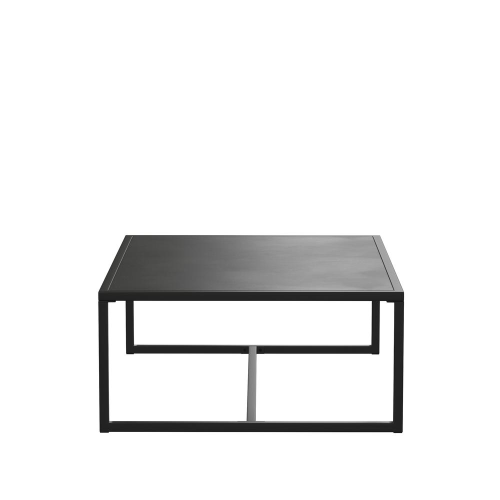 Patio Coffee Table Black Coffee Table, Porch, or Poolside - Steel Leg Frame. Picture 7