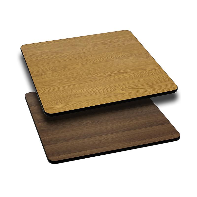 24'' Square Table Top with Natural or Walnut Reversible Laminate Top. The main picture.