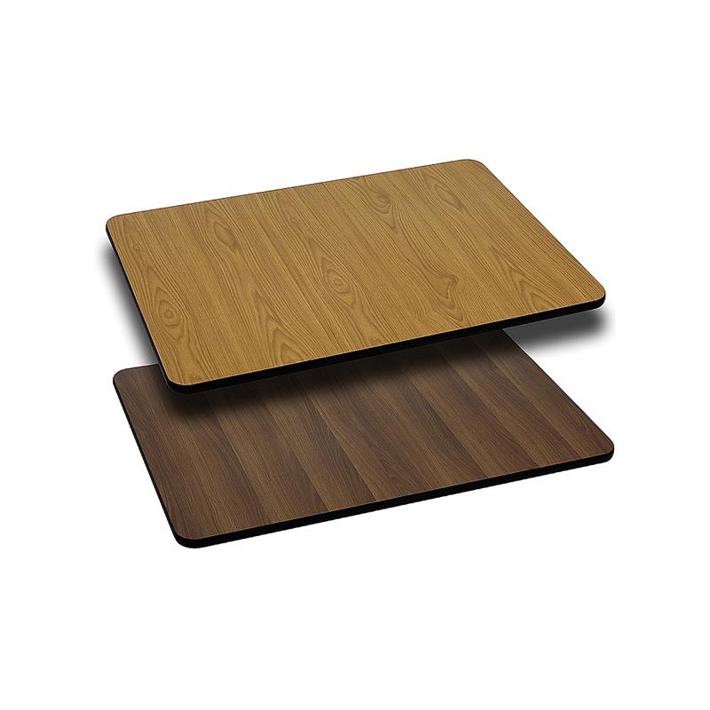 24'' x 30'' Rectangular Table Top with Natural or Walnut Reversible Laminate Top. Picture 1