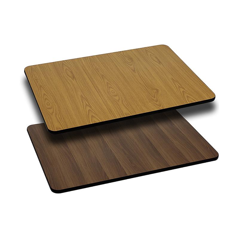 30'' x 45'' Rectangular Table Top with Natural or Walnut Reversible Laminate Top. Picture 1