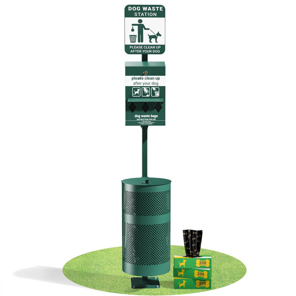 Mini Pet Waste Station with Hand Sanitizer Bottle. Picture 6