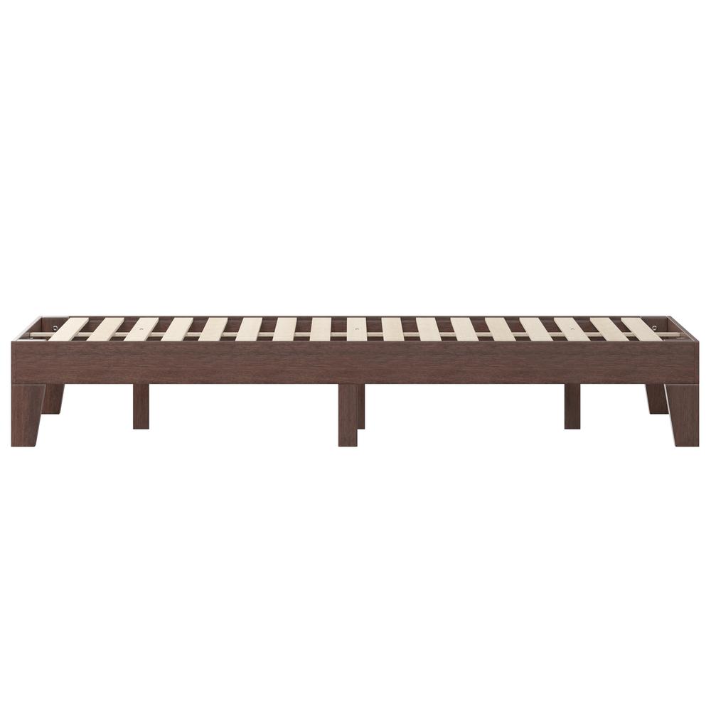 Wood Queen Platform Bed with Wooden Support Slats, No Box Spring Required. Picture 9