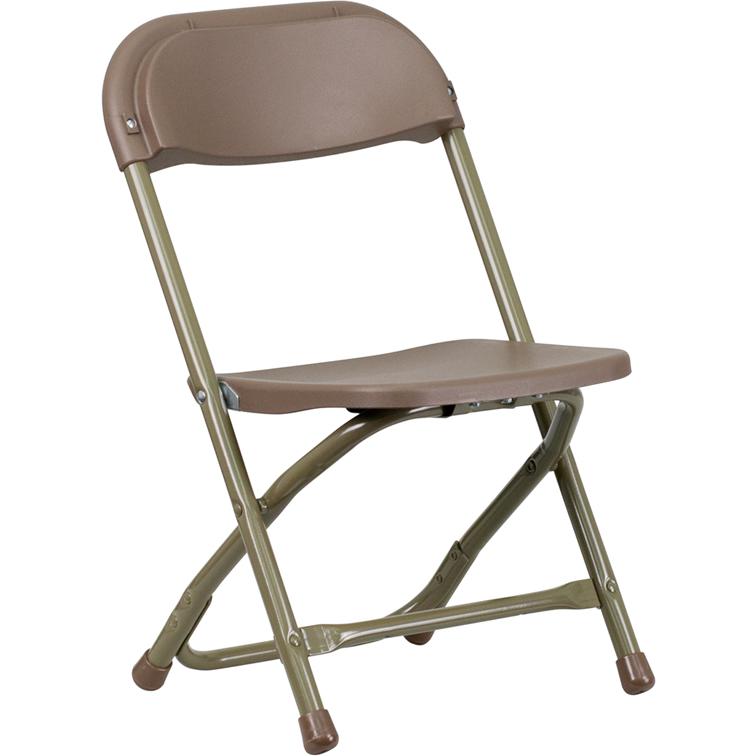 Kids Brown Plastic Folding Chair. Picture 1