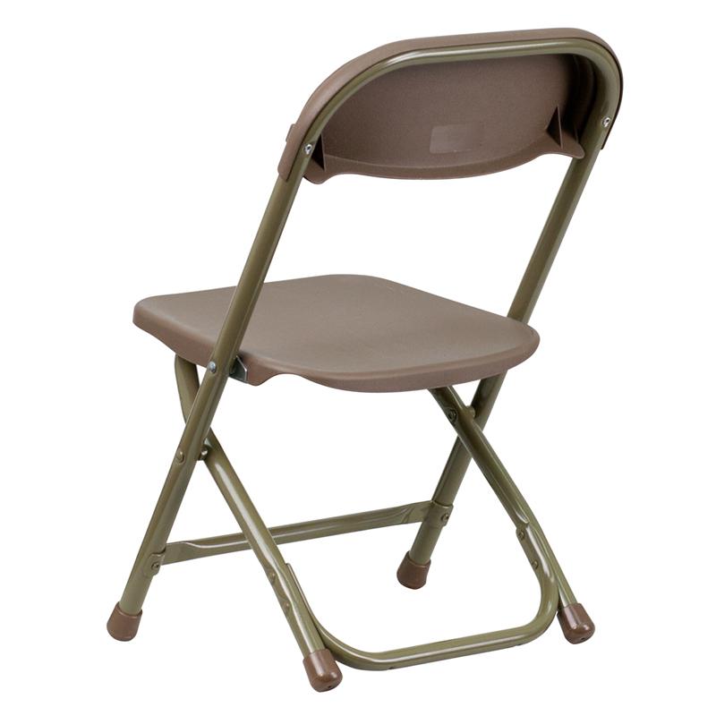 Kids Brown Plastic Folding Chair. Picture 3