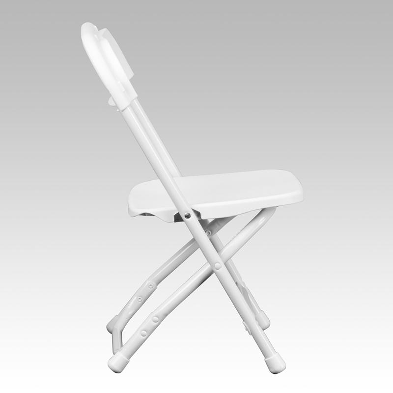 Kids White Plastic Folding Chair. Picture 2