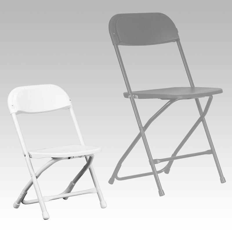 Kids White Plastic Folding Chair. Picture 5