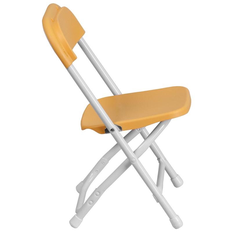 Kids Yellow Plastic Folding Chair. Picture 2