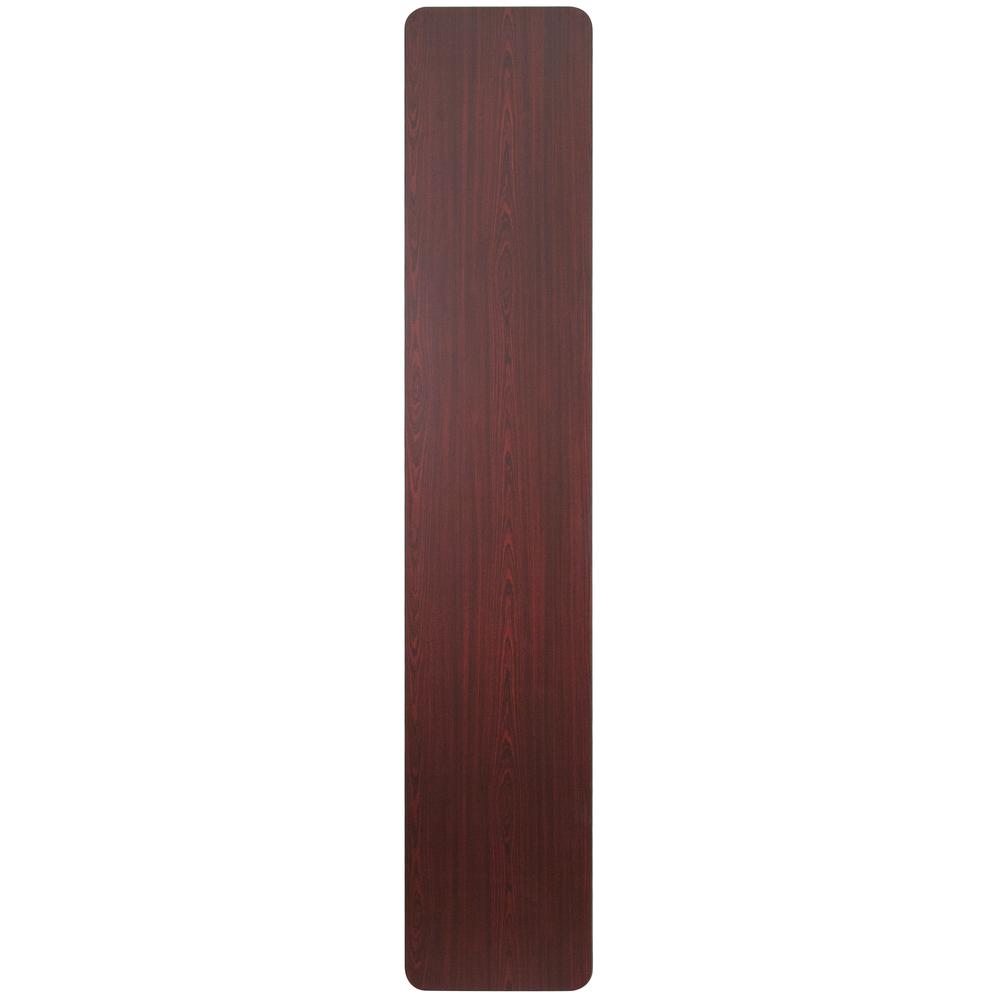 8-Foot High Pressure Mahogany Laminate Folding Training Table. Picture 2
