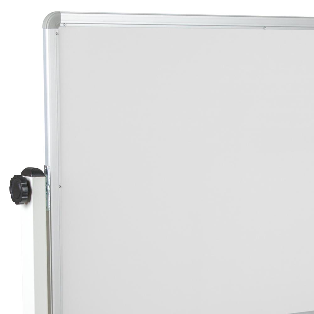Reversible Mobile Cork Bulletin Board and White Board with Pen Tray, 45.25"W x 54.75"H. Picture 12