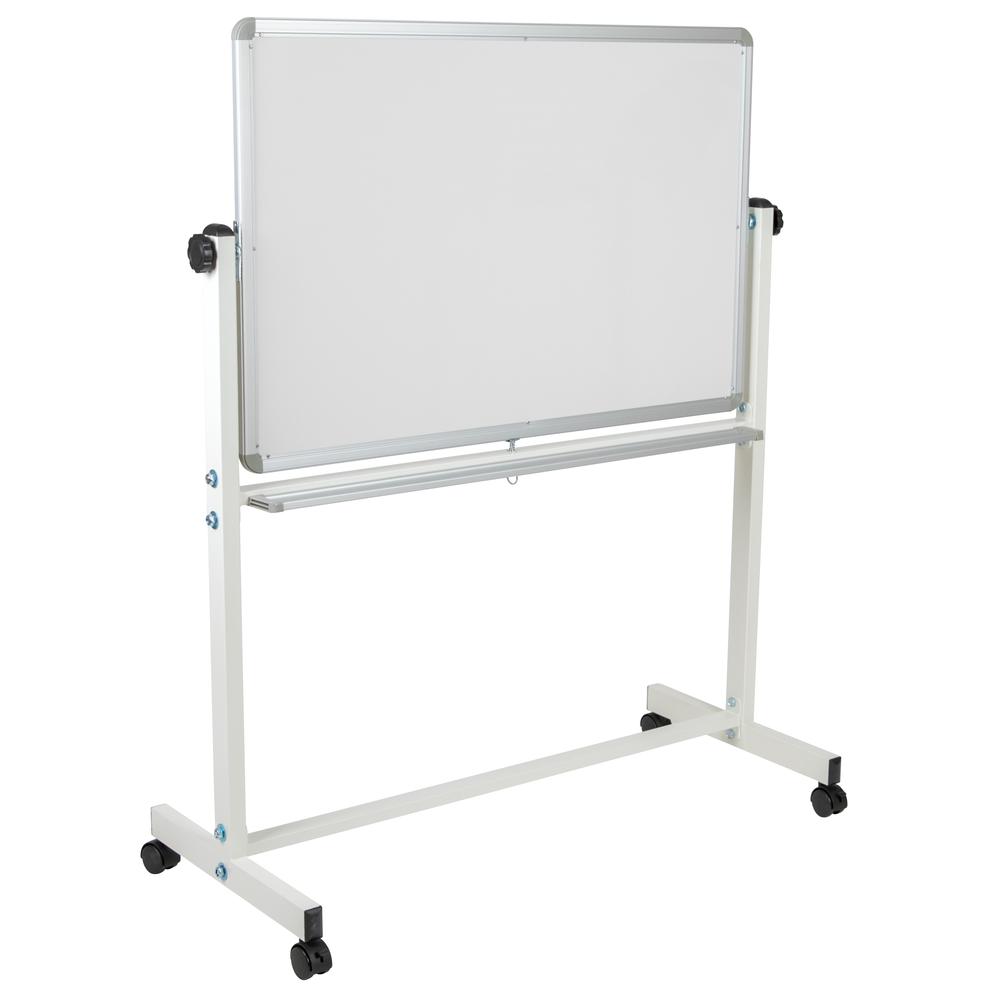 HERCULES Series 45.25"W x 54.75"H Double-Sided Mobile White Board with Pen Tray. The main picture.
