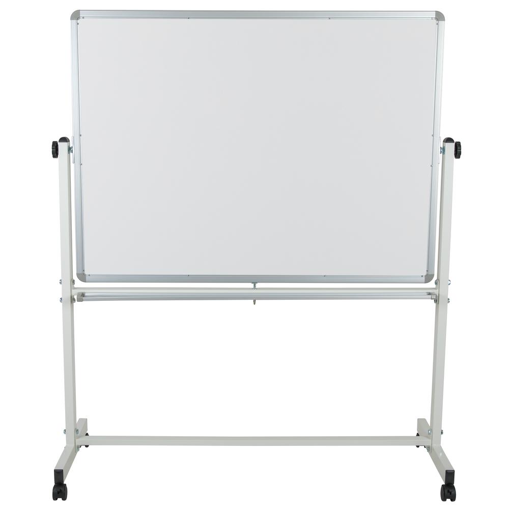Reversible Mobile Cork Bulletin Board and White Board with Pen Tray, 53"W x 62.5"H. Picture 9