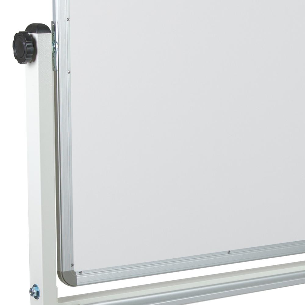 Double-Sided Mobile White Board with Pen Tray, 53"W x 62.5"H. Picture 6