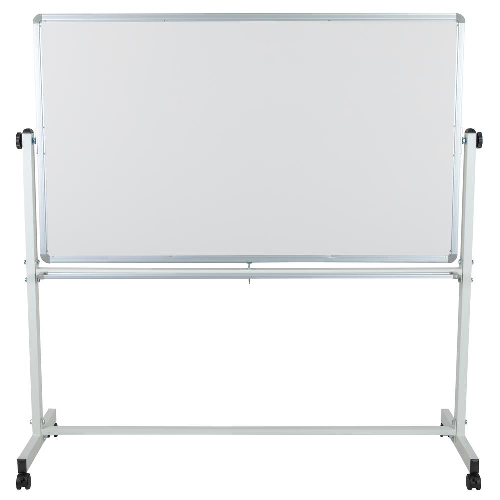 Reversible Mobile Cork Bulletin Board and White Board with Pen Tray, 62.5"W x 62.25"H. Picture 9