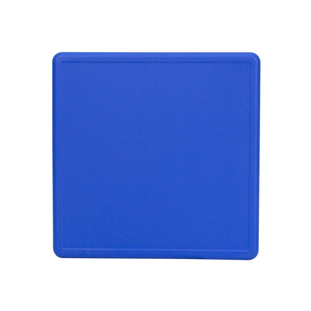 24'' Square Blue Plastic Height Adjustable Activity Table. Picture 3