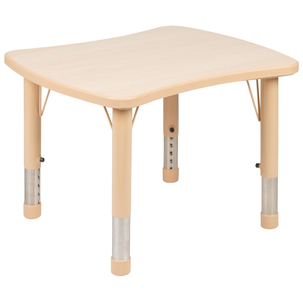 21.875"W x 26.625"L Rectangular Natural Plastic Height Adjustable Activity Table. The main picture.