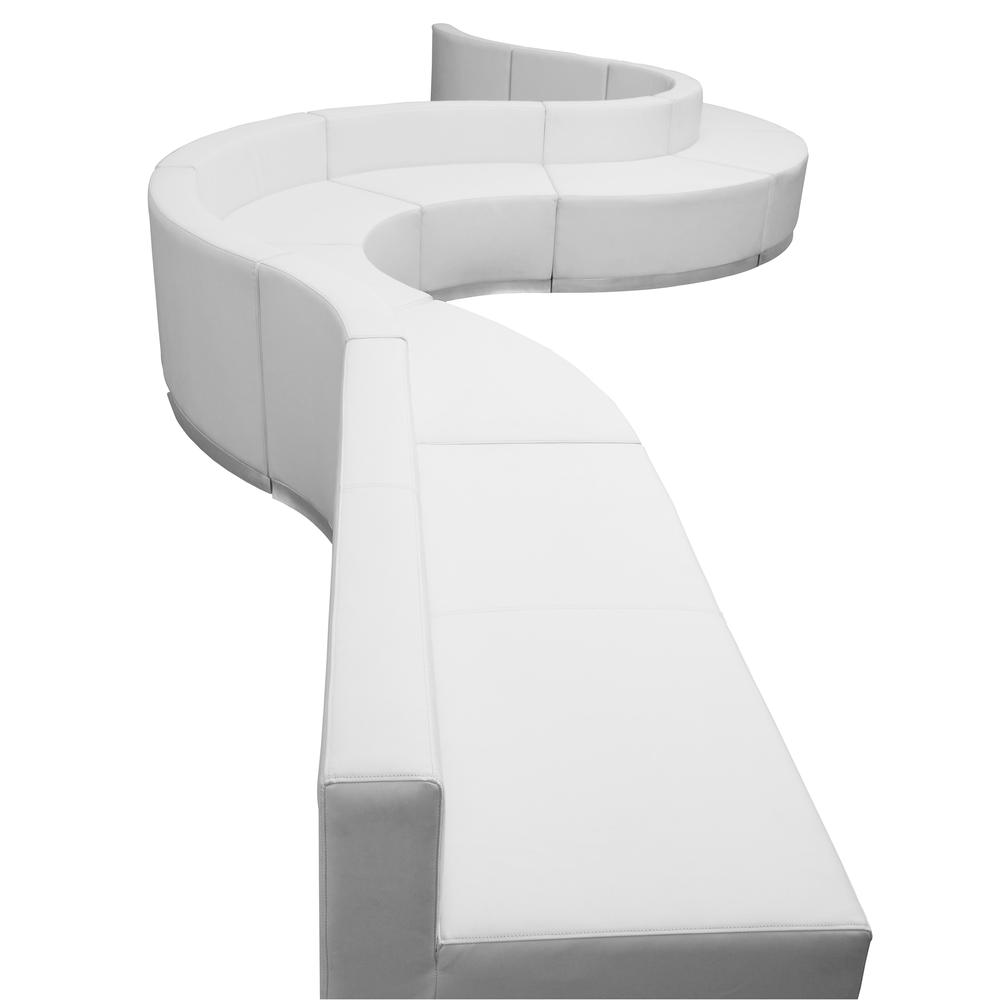 HERCULES, Alon Series Melrose White LeatherSoft Reception Configuration, 9 Pieces. Picture 1