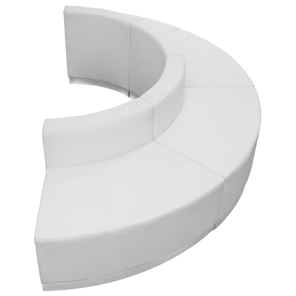 Alon Melrose White LeatherSoft Reception Configuration, 4 Pieces. Picture 2