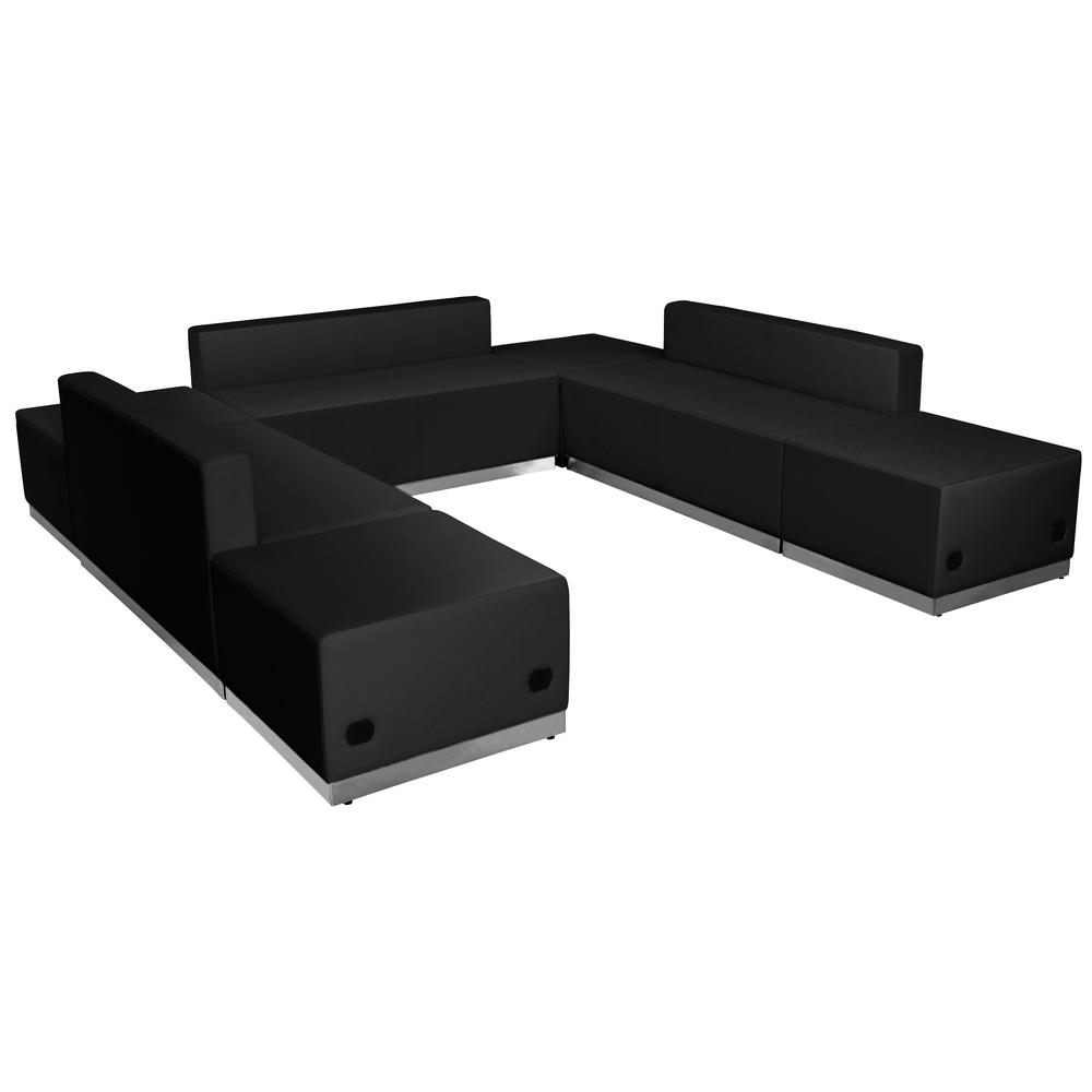 HERCULES Alon Series Black LeatherSoft Reception Configuration, 7 Pieces. Picture 1