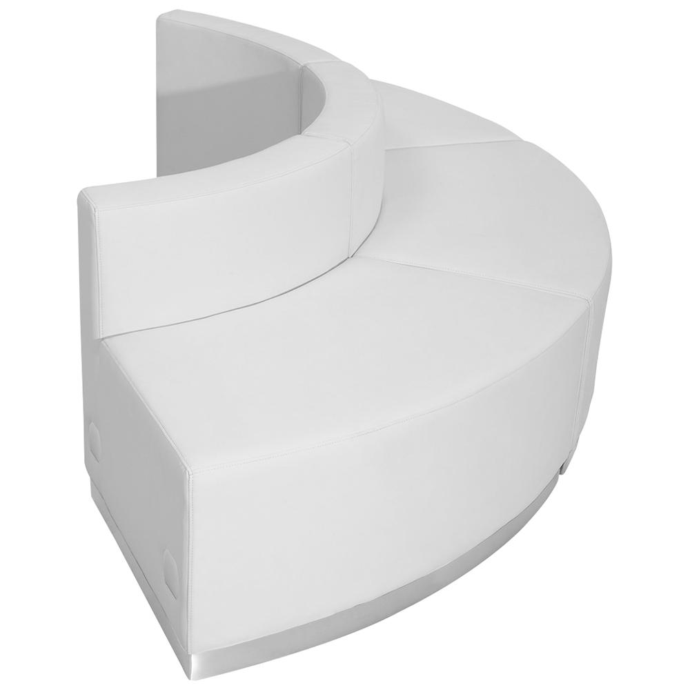 HERCULES Alon Series- Melrose White LeatherSoft Reception Configuration, 3 Pieces. Picture 3