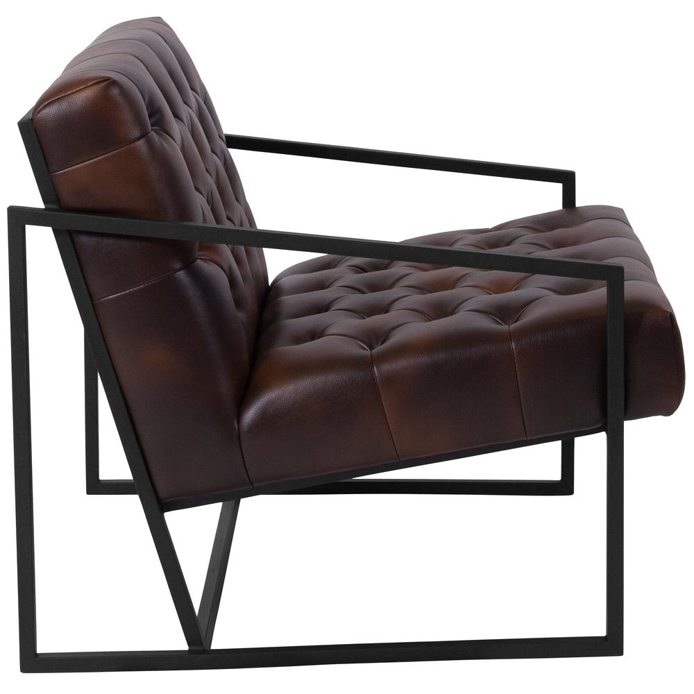 Madison Bomber Jacket LeatherSoft Tufted Lounge Chair. Picture 2