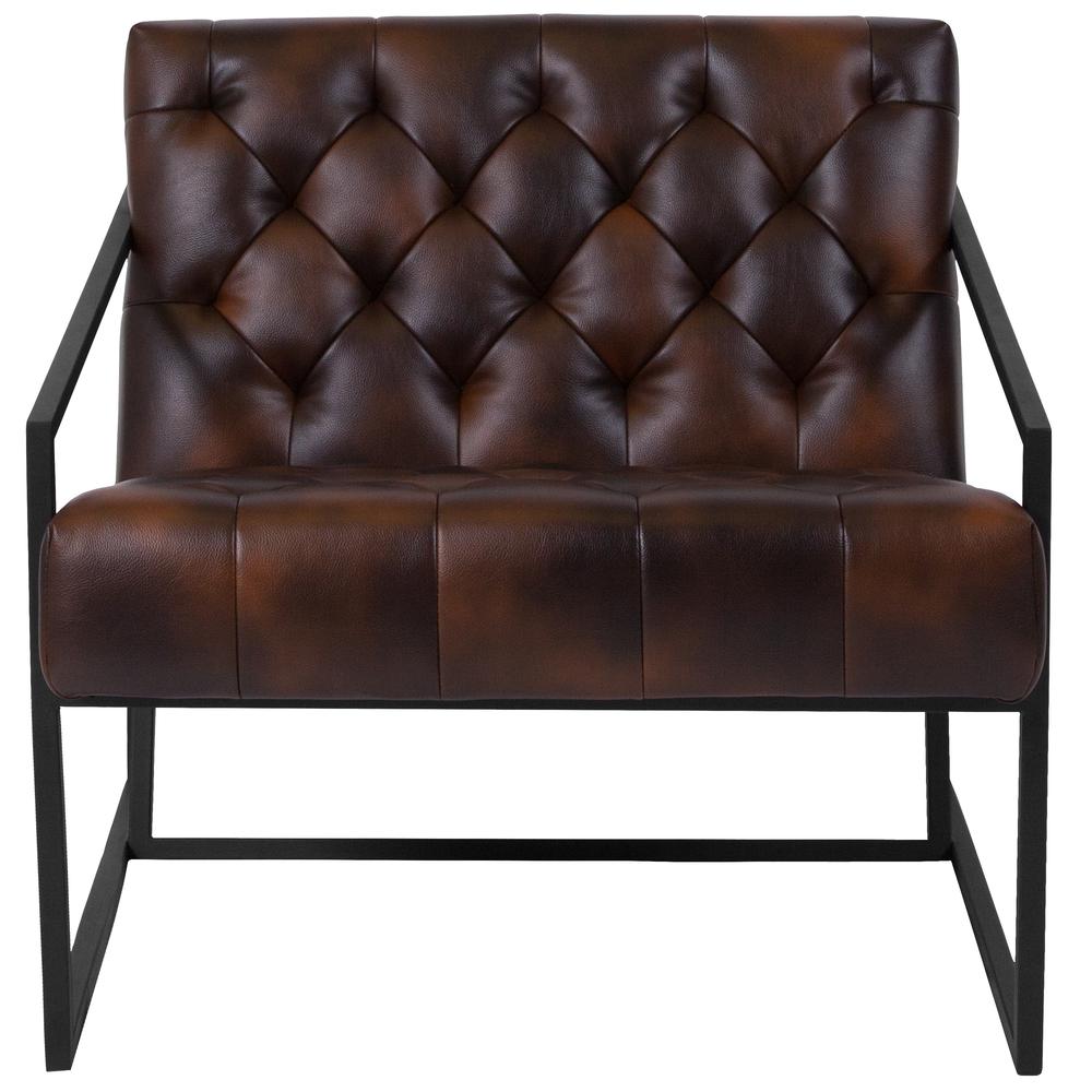 Bomber Jacket LeatherSoft Tufted Lounge Chair. Picture 4