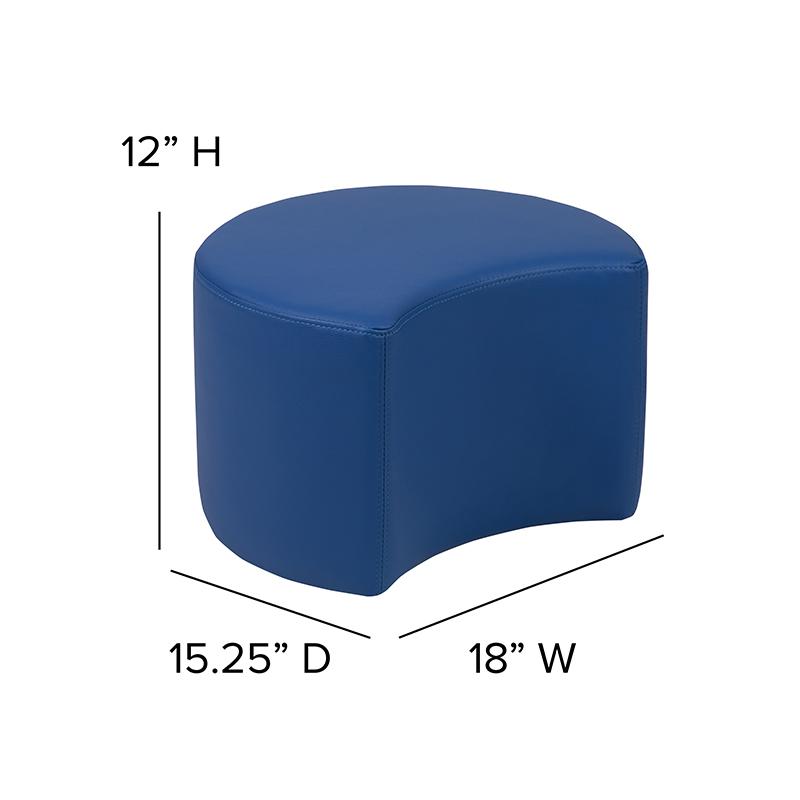Soft Seating Collaborative Moon for Classrooms and Daycares - 12" Seat Height (Blue). Picture 6