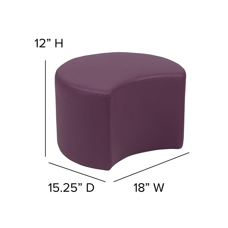 Soft Seating Moon for Classrooms and Daycares - 12" Seat Height (Purple). Picture 6