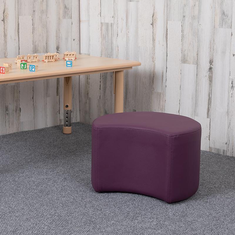 Soft Seating Moon for Classrooms and Daycares - 12" Seat Height (Purple). Picture 1