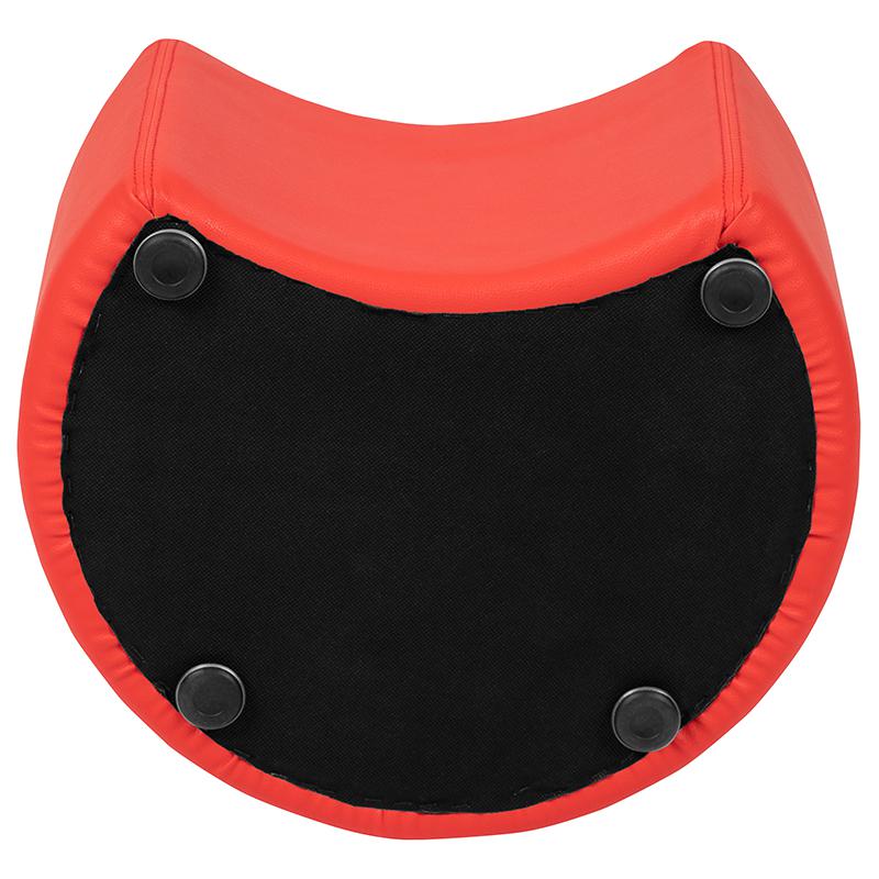 Soft Seating Collaborative Moon for Classrooms and Daycares - 12" Seat Height (Red). Picture 11