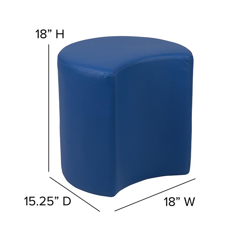 Soft Seating Moon for Classrooms and Common Spaces - 18" Seat Height (Blue). Picture 6