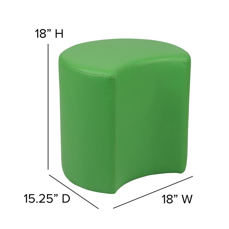 Soft Seating Moon for Classrooms and Common Spaces - 18" Seat Height (Green). Picture 6
