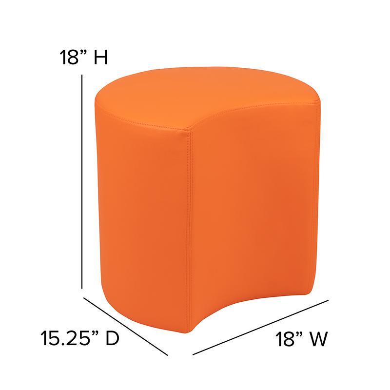 Soft Seating Collaborative Moon for Classrooms and Common Spaces - 18" Seat Height (Orange). Picture 6