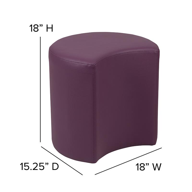 Soft Seating Moon for Classrooms and Common Spaces - 18" Seat Height (Purple). Picture 6