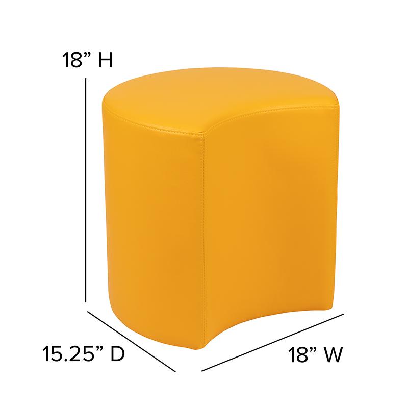 Soft Seating Moon for Classrooms and Common Spaces - 18" Seat Height (Yellow). Picture 6