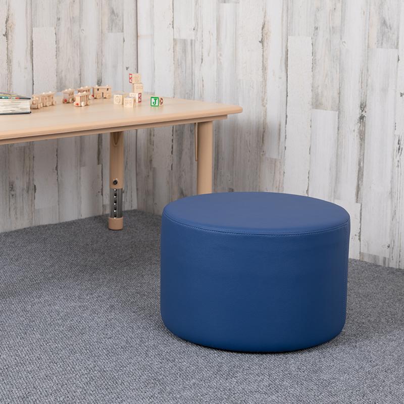 Soft Seating Circle for Classrooms and Daycares - 12" Seat Height (Blue). Picture 1