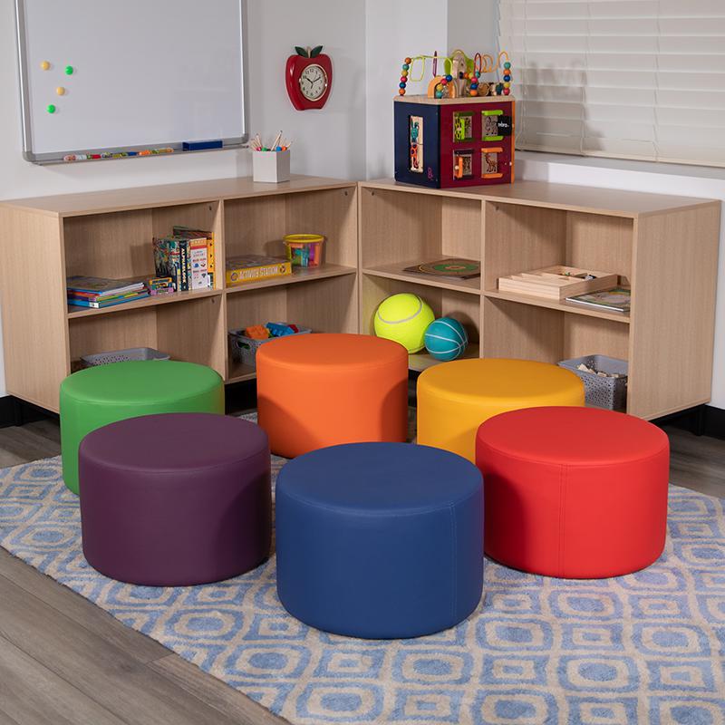 Soft Seating Circle for Classrooms and Daycares - 12" Seat Height (Blue). Picture 7
