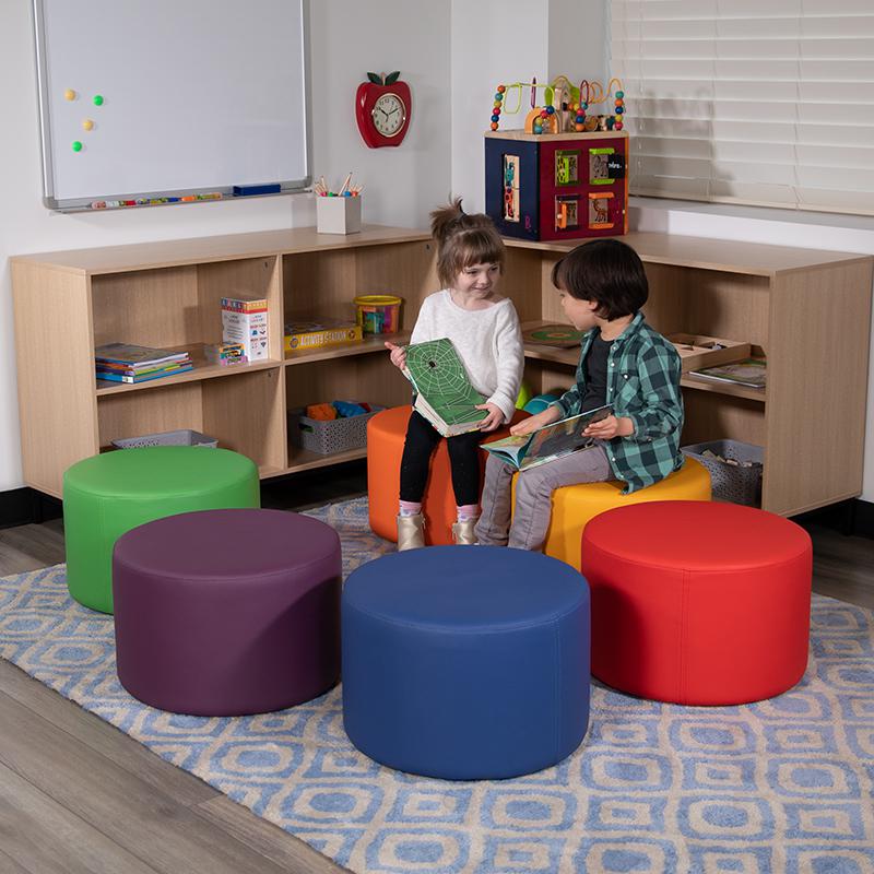 Soft Seating Circle for Classrooms and Daycares - 12" Seat Height (Blue). Picture 2