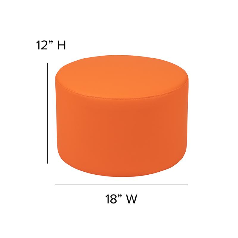 Soft Seating Circle for Classrooms and Daycares - 12" Seat Height (Orange). Picture 6