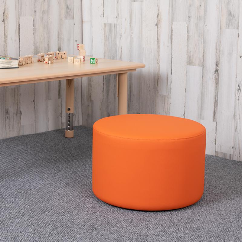 Soft Seating Circle for Classrooms and Daycares - 12" Seat Height (Orange). Picture 1