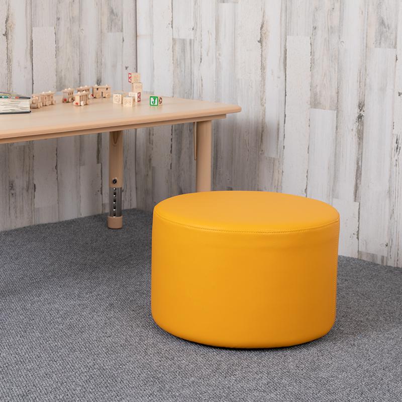 Soft Seating Circle for Classrooms and Daycares - 12" Seat Height (Yellow). Picture 1