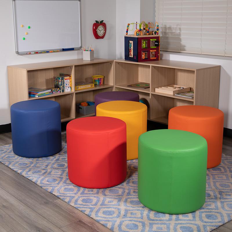 Soft Seating Circle for Classrooms and Common Spaces - 18" Seat Height (Blue). Picture 7