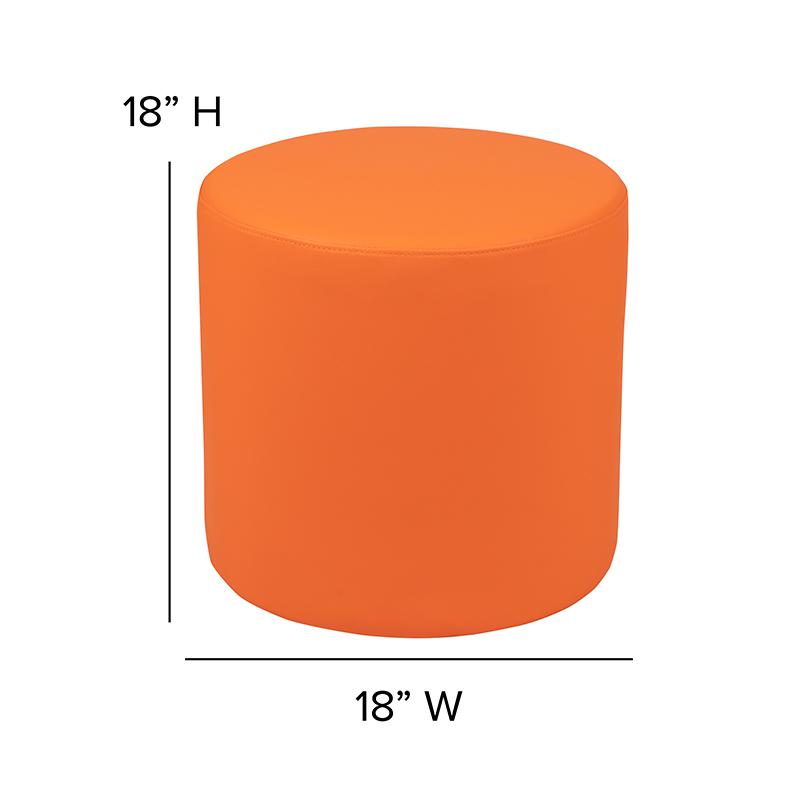 Soft Seating Circle for Classrooms and Common Spaces - 18" Seat Height (Orange). Picture 6